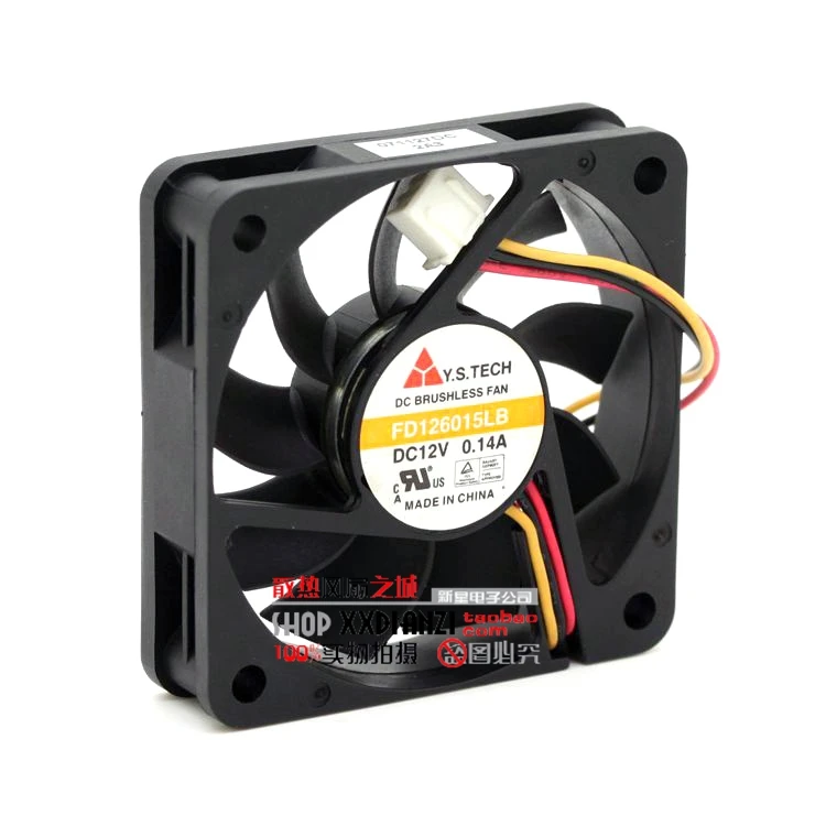 Бесплатная Доставка. FD126015LB 6015 12 В 0.14A 6 СМ высокий ток вентилятор охлаждения |