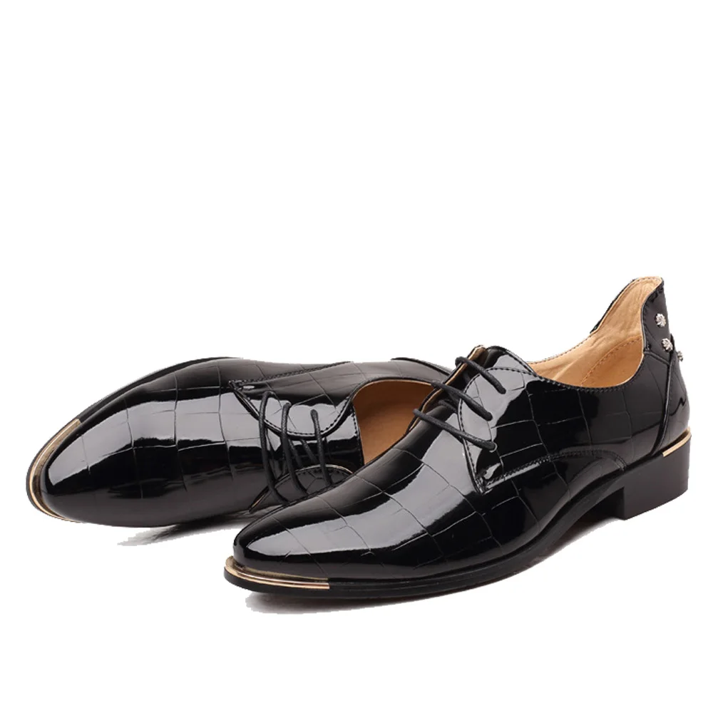 NPEZKGC/; chaussure homme; лоферы; Мужская обувь из лакированной кожи; оксфорды для мужчин; свадебные блестящие туфли вечерние Клубные размеры 38-47