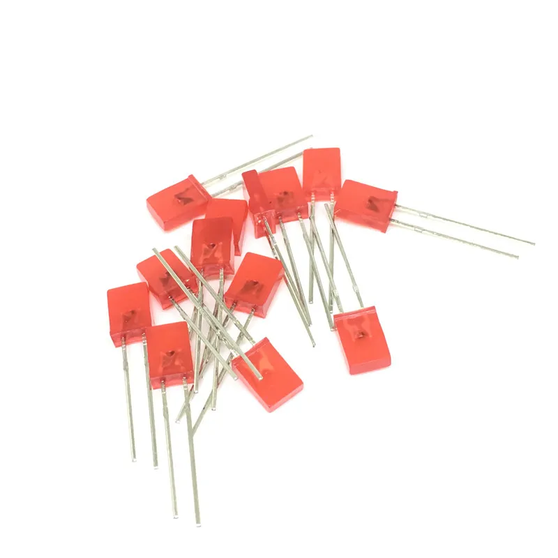 100pcs Red light-emitting diodes Red turn Red white blue green yellow 2X5X7 Square
