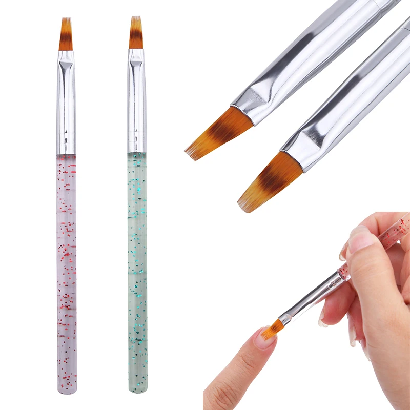 

ELECOOL 1PC Nail Shading Pen Nail Art Gradient Brush UV Gel Painting 3D Tips Effect Acrylic Pen Holder Durable Brush