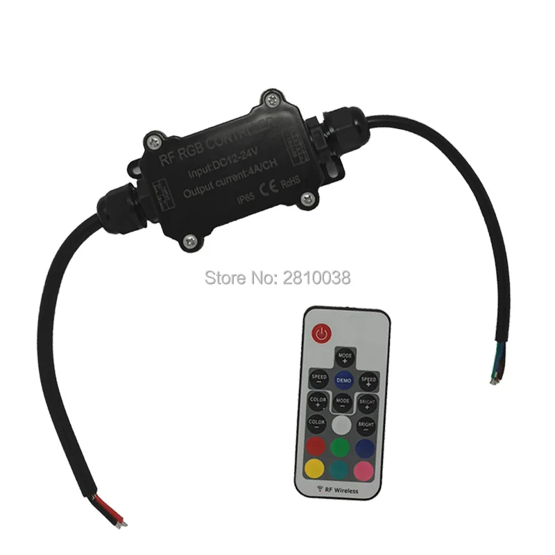 

5 pcs/lot Wireless RGB led controller IP65 waterproof led rgb controller DC 12-24V common anode 3H full color lamp controller