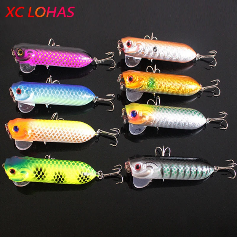 

9.5cm 18g Best Seller Tube Shape Popper Lures Hard Plastic Laser Baits 3D Fish Eye Poppers Floating PO017