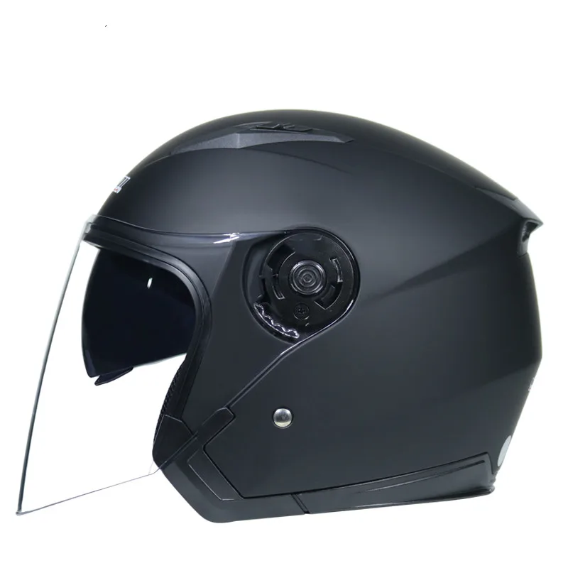 

Helmet motorcycle open face capacete para motocicleta cascos para moto racing Jiekai motorcycle vintage helmets with dual lens