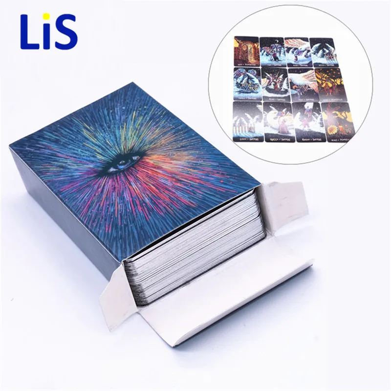 

New high quality tarot cards game 78 cards action figures raindrop Full English radiant rider wait tarot cards tarot game Cards