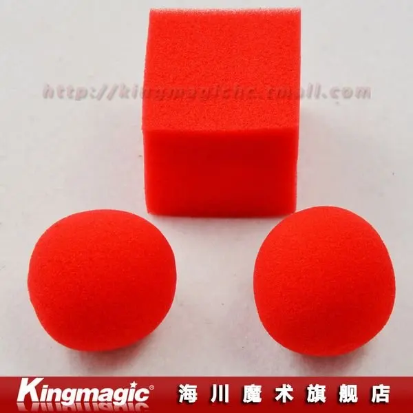 Kingmagic мяч квадратный тайна губка мяч магия реквизит губка трюки указан-магия губка мяч в квадратные 10 шт./лот