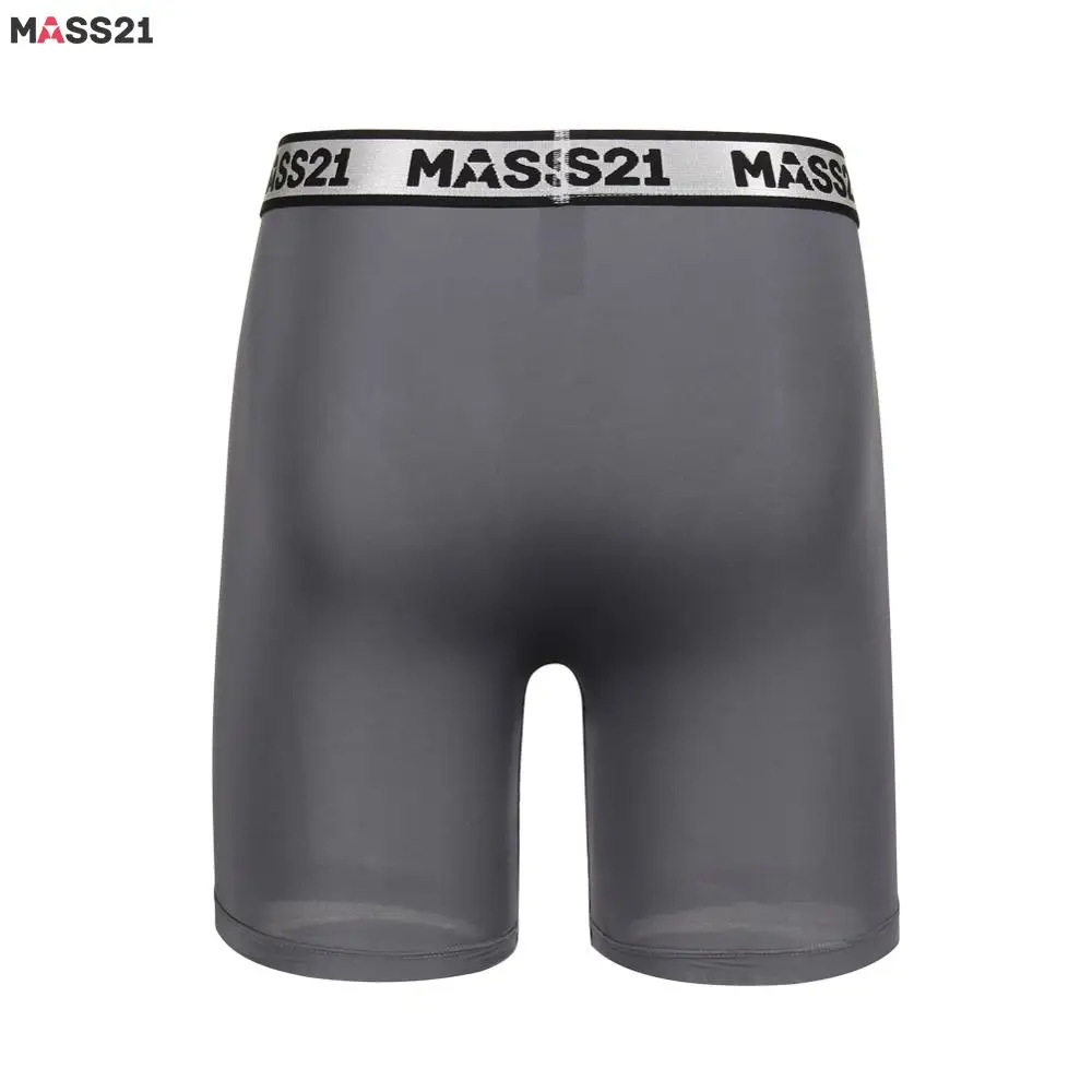 MASS21 3 шт./лот мужские боксеры шорты длинное нижнее белье однотонные дышащие Homme