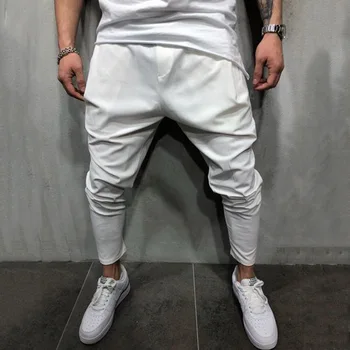 Men's Joggers Pants Streetwear Hip Hop Trousers Casual Harem Pants Male Loose Slim Fitness Soft Plain Narrow Leg Opening Clothes 3