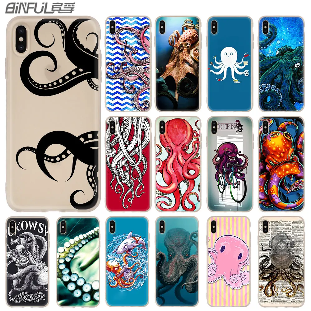 

Tentacles of sea octopus Case for iphone XS 11 Pro Max XR X 10 Cover Phone Cases for iphone 7 8 plus 6s 5 4s