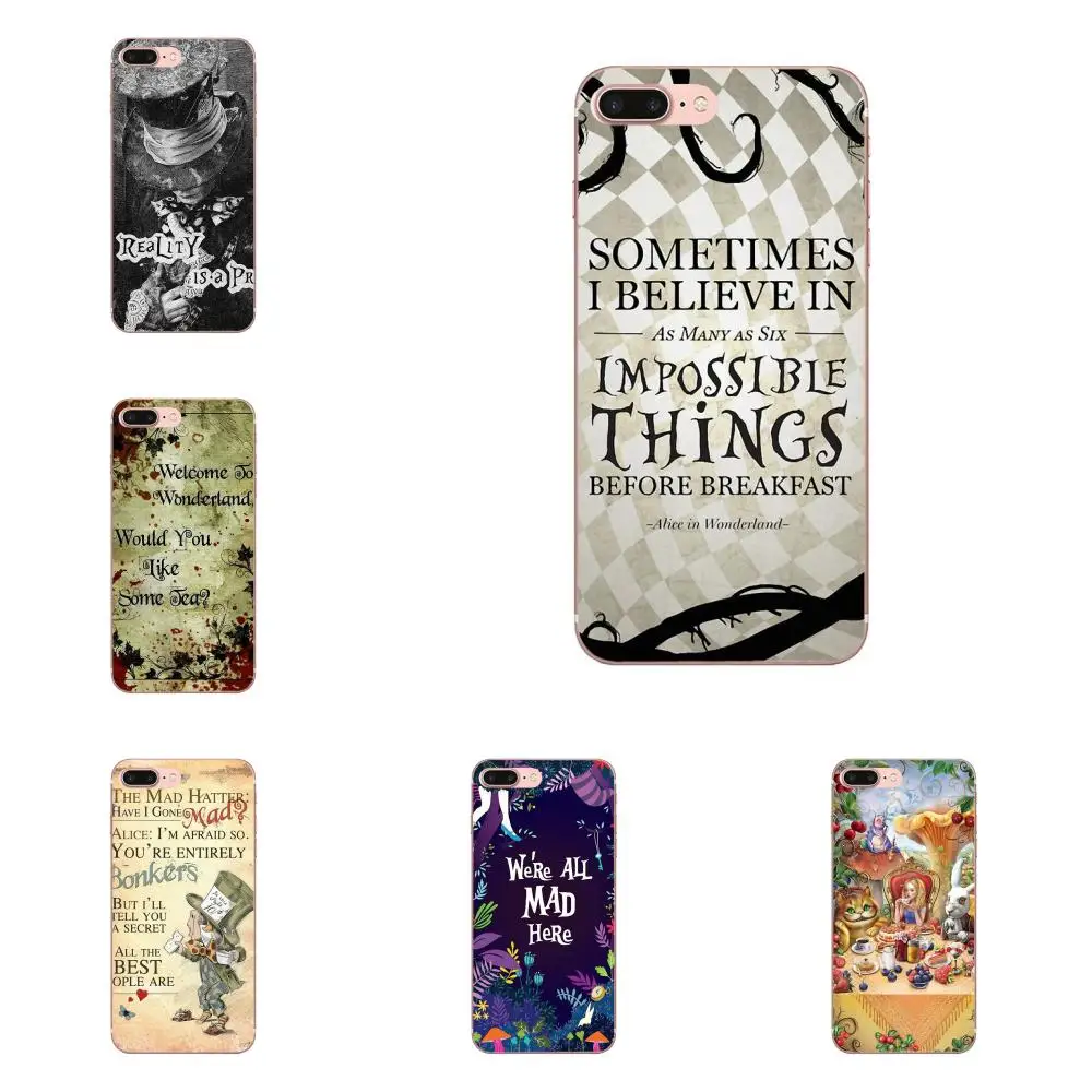 

Alice In Wonderland Quote Pretty Mad Hatter Art For Galaxy J1 J2 J3 J330 J4 J5 J6 J7 J730 J8 2015 2016 2017 2018 mini Pro