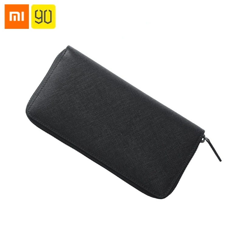Оригинальный Xiaomi 90Fun Простой деловой кожаный Длинный кошелек полностью мягкий