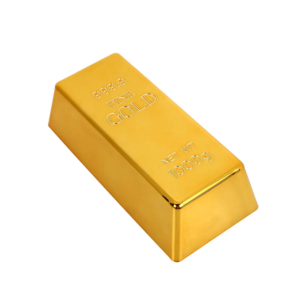 Solid Hollow Fake Gold Bar Paperweight Door Stop Brick Solid Hollow Fake Gold Bar Paperweight