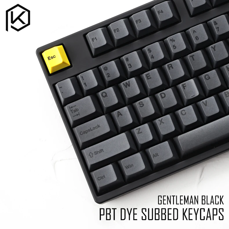 Вишневый профиль краситель Sub Keycap набор толстый PBT пластик черный желтый