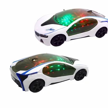 

HBB 3D LED Flashing Light Car Toys Electric Music Sound Toy Cars For Children Gift