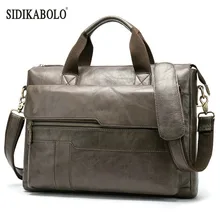Новое поступление брендовый деловой мужской портфель из воловьей кожи, портфель для ноутбука, мужская сумка на плечо, качественная Ретро сумка-тоут, мужская сумка