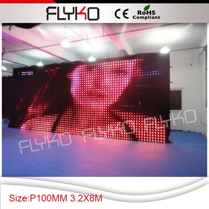 Flykostage Лидер продаж года продукты светодиодный экран P10CM светодиодный сценический костюм огнеупорная ткань