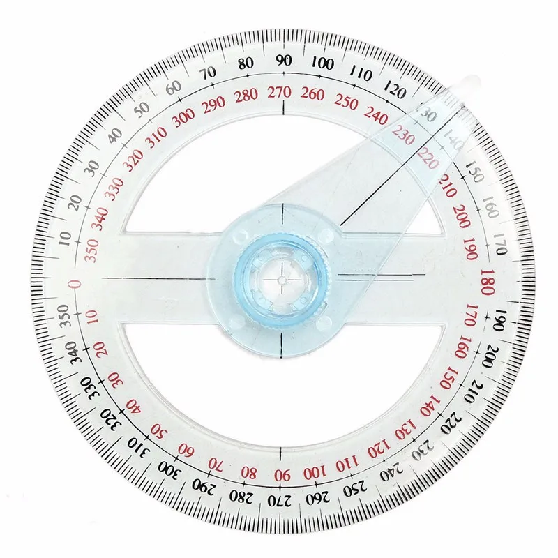 Новейший портативный Круглый 10 см пластик 360 градусов указатель линейка транспортира угол искатель поворотный рычаг для школы офисные принадлежности