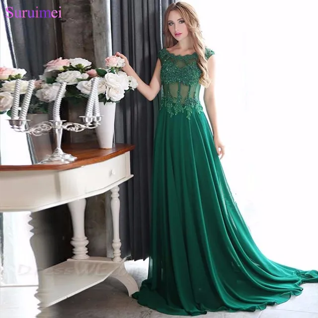 emerald green cap sleeve dress