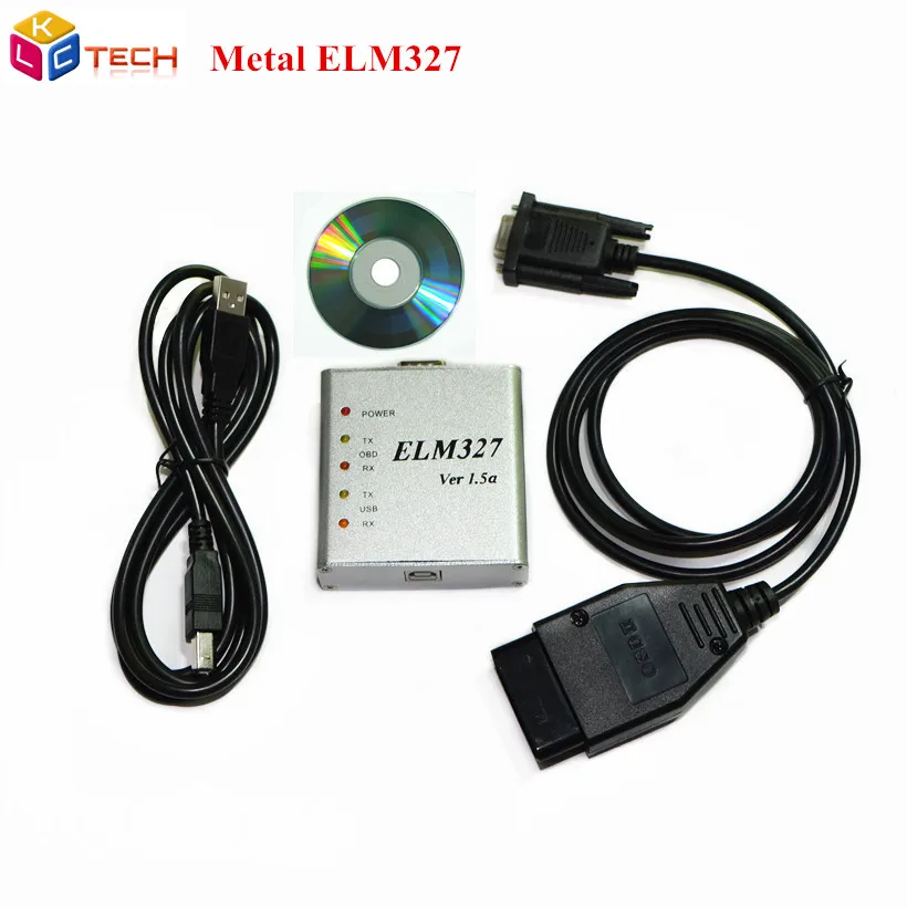 Металлический считыватель кодов ELM327 Ver 1.5a по OBD2 USB CAN BUS сканер v1.5a ELM 327