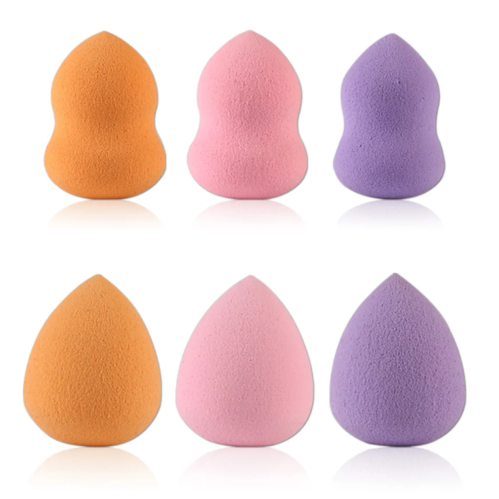  6pcs Gourd and Drop Shape Sponge Blender Puff Flawless Powder Beauty Smooth  100% Top Good 