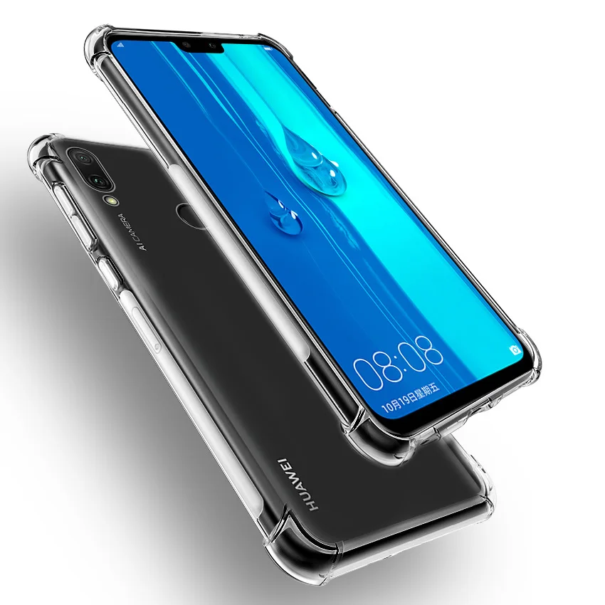 Crystal Clear Anti-slip Anti-Scratch Shockproof Durable Flexible TPU soft Case Cover for HUAWEI Y9 2019 | Мобильные телефоны и