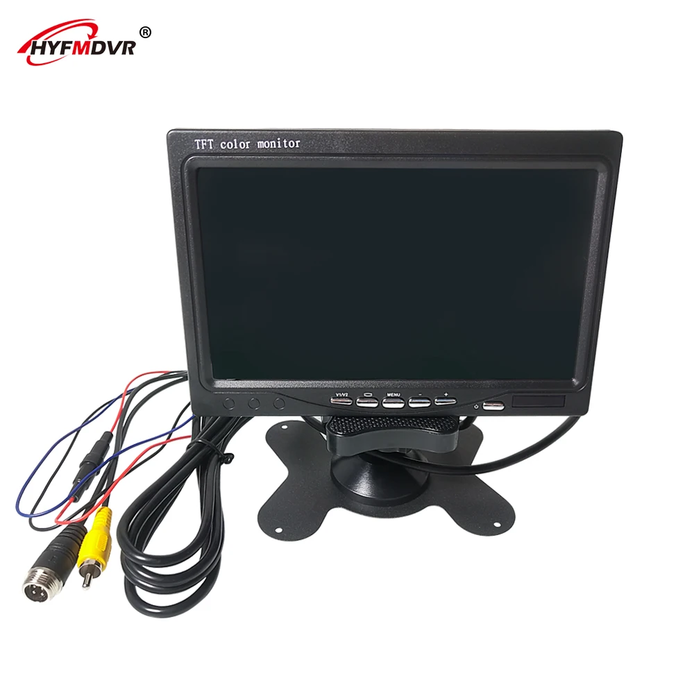 

HYFMDVR direct sales spot sanitation car / box truck /slag car 7 inch display infrared remote control fixed bracket installation