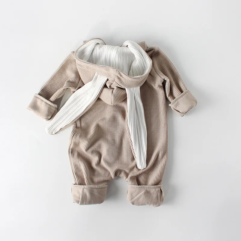 MILANCEl/одежда для малышей; Комбинезон для маленьких девочек с кроликом; милый комбинезон с заячьими ушками для маленьких мальчиков; хлопковая одежда для новорожденных; комбинезоны