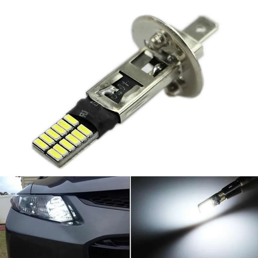 

Hot New 6500K 24-SMD HID White H1 LED Replacement Bulbs For Fog Lights Driving