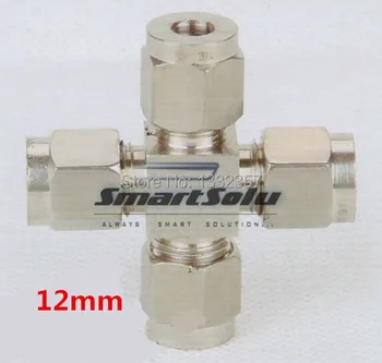 

Free shipping 12mm hose stainless steel quick connectors Union cross four way connection four way union