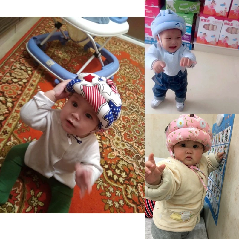 Proteção para a para a Cabeça do Bebê Anti colisão de Proteção Chapéu do Bebê Capacete de Segurança Kid Ajustável Almofada Cabeça do Bebê Caminhada Sit Infantil Anti colisão Cap Protector 7 Cheap Travesseiro