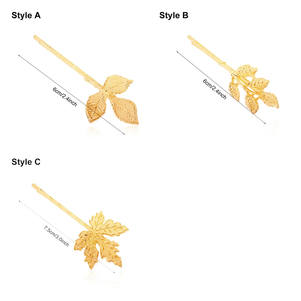 1 шт. Ретро металлическая форма листа дизайн женская заколка для волос Свадебные Заколки для волос Элегантные Заколки модные аксессуары для парикмахерских инструментов