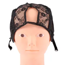 U-образный центр Расставание ложных волос шапка с сеткой полые кружево эластичные волосы чистая крышка головы парик шляпа парик аксессуары