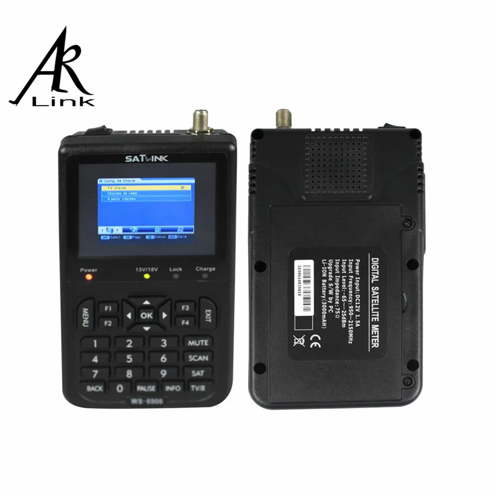 

1 pc Satlink WS-6906 3.5" DVB-S FTA Data Satellite Signal Finder Meter satellite meter satellite receiver ws 6906 satlink ws6906