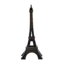 Antiqued Bronze Color Zinc alloy Unique Gifts 10cm Metal Art Crafts Paris Eiffel Tower Model Figurine Statue Travel Souvenirs