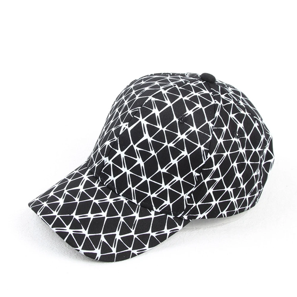 

Summer Baseball Cap Men Plaid Print Sun Protection Sun Hat Duck Tongue Visor Caps Casual Korean Women Black White Adjustable New