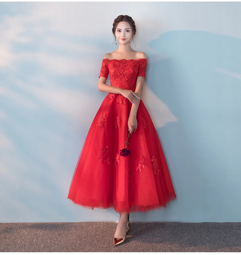 Robes De Mariage новое белое свадебное платье длиной до лодыжки, сексуальное платье с вырезом лодочкой и коротким рукавом, простое кружевное платье с вышивкой, свадебные вечерние платья