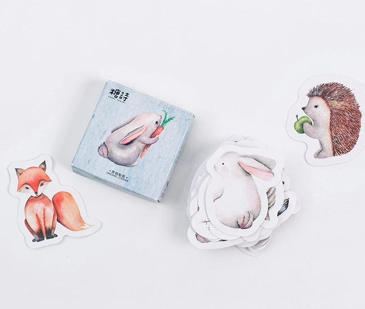 

H13-animal in forest diy decorative stationary stickers(1lot=45pieces)