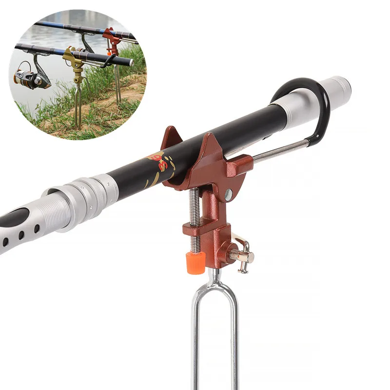 

Stainless Steel Fishing Rod Tackle Metal Holder Adjustable Pole Handle Support Stand Bracket Fish Rod Accessories