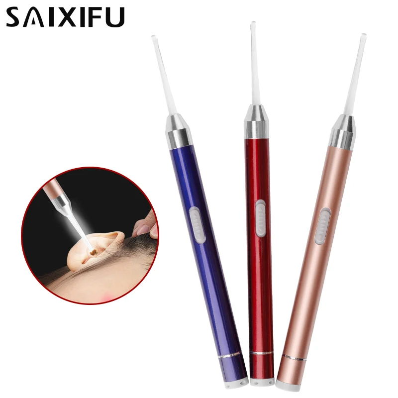 

USB Charging LED Baby Ear Wax Cleaner Flashlight Earpick Earwax Remover Luminous Ear Curette Light Spoon Ear Care Tool QT63