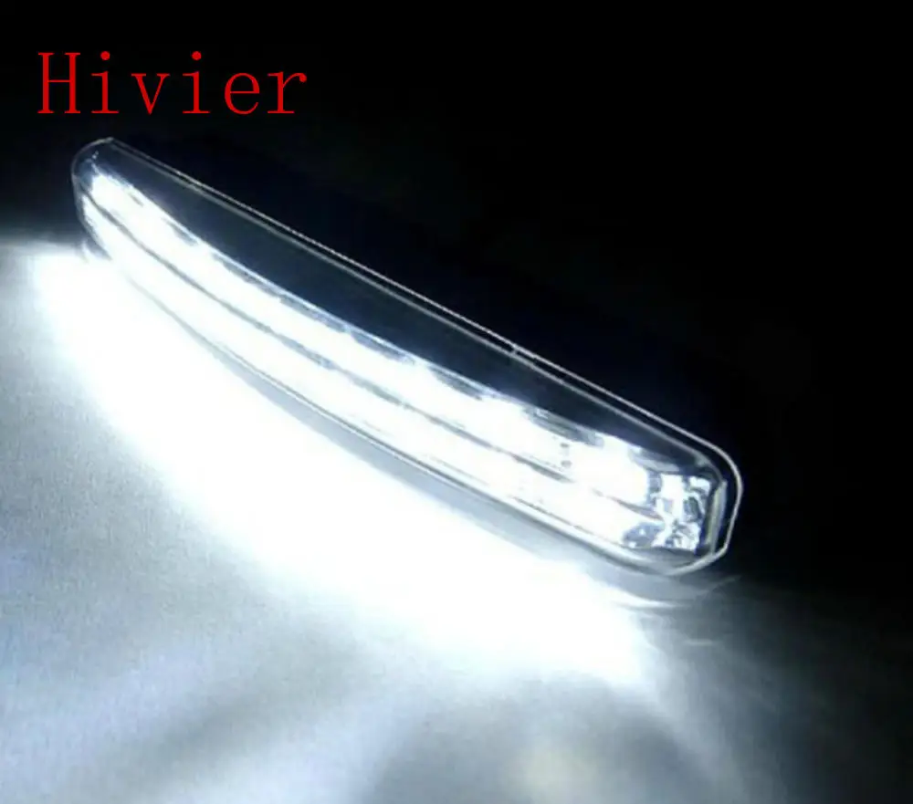 New 2X Auto Durable Car Daytime Running Light 8 LED DRL Daylight Super White DC 12V Head Lamp Parking Fog Lights free shipping