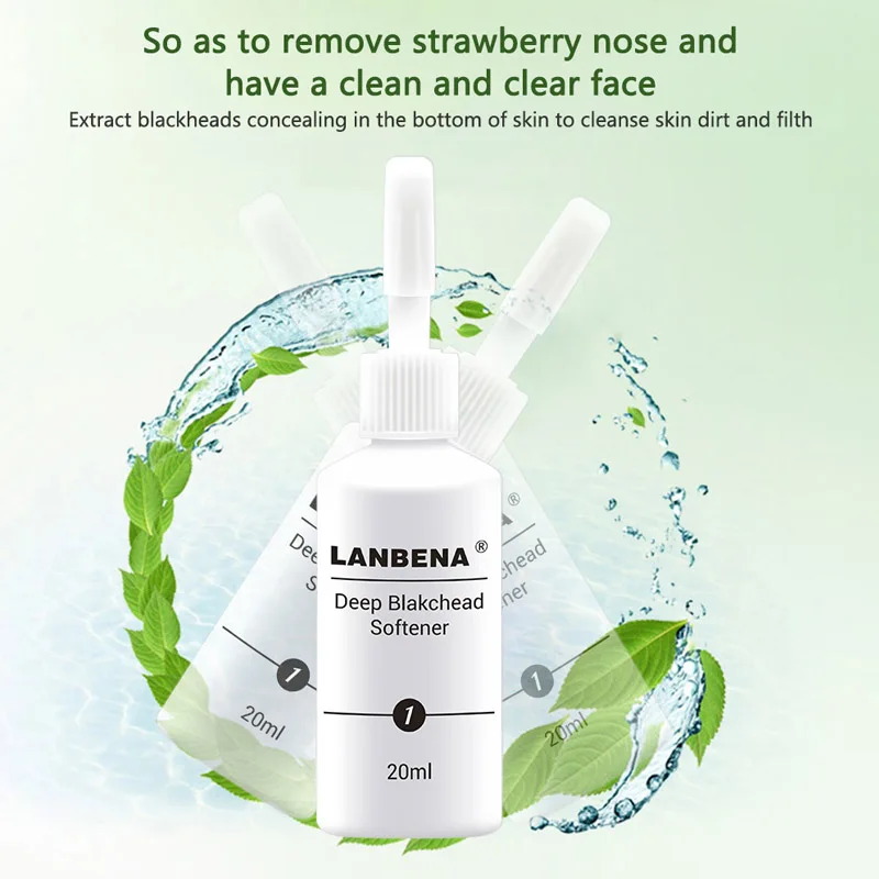 

Hot Sale LANBENA Pore Treatment Essence Nose Blackhead Remover Shrink Pores Oil-control Nose Mask Pore Strip Peeling