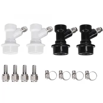 

4PCS Threaded Ball Lock Keg Fittings Plastic Connector Beer Brewing Homebrew Accessories with Adapter Clamp
