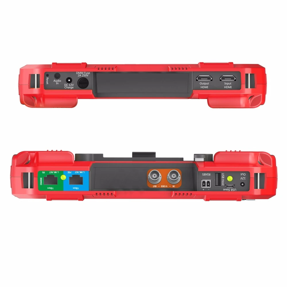 Тестер тестер H.265 4K IP TVI CVI AHD аналоговых камер с кабелем POE ONVIF RJ45 TDR|Монитор и