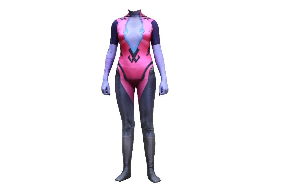 Хэллоуин святых всех Overwatch Widowmaker Косплей зентай комбинезон костюм для