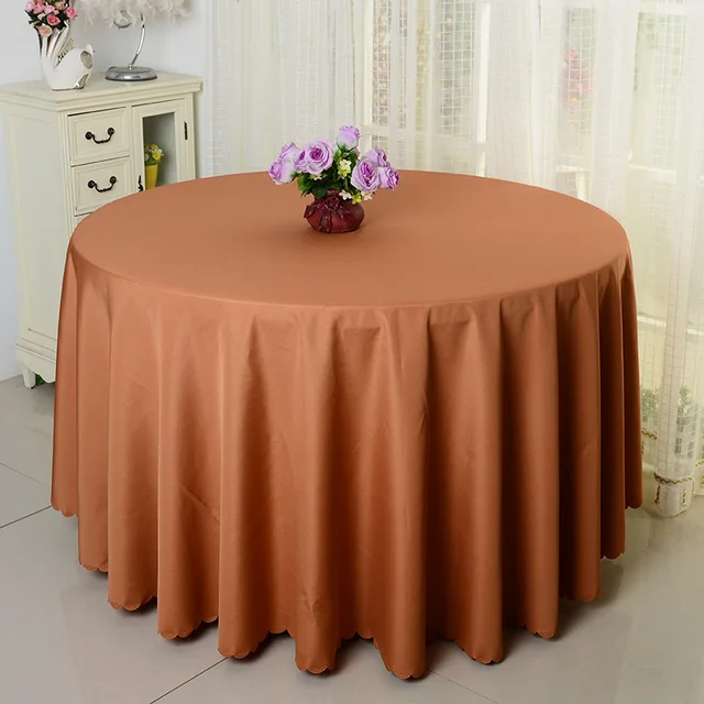 10pcs Dark Purple 100 Polyester Visa Round Table Cloths Banquet Table