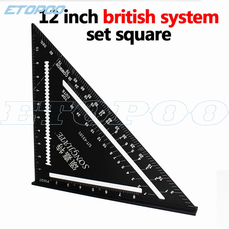 Buy 12 Inch Triangular Measuring Ruler Aluminum Alloy