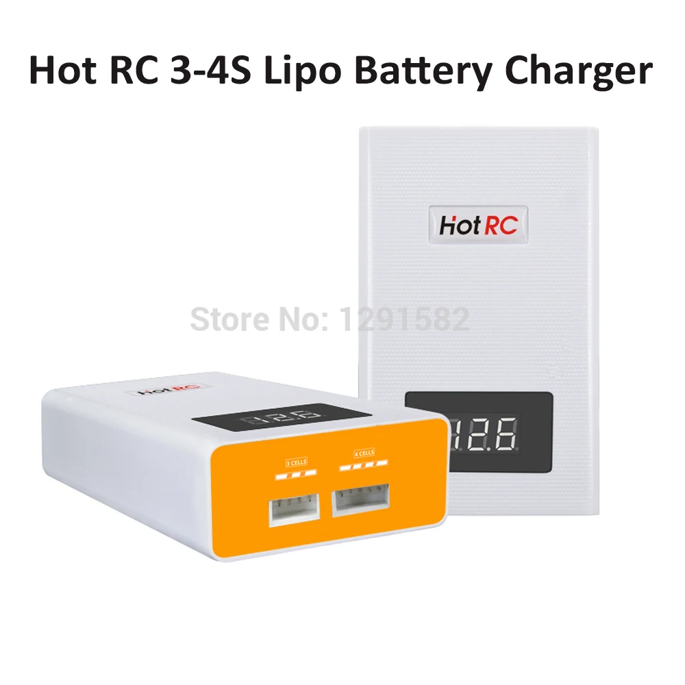

Hotrc Hot RC 3-4S Lipo Battery Balance Charger 11.1V 14.8V 3S 4S with ABS + fireproof material shell For Lipo RC FPV Quadcopter