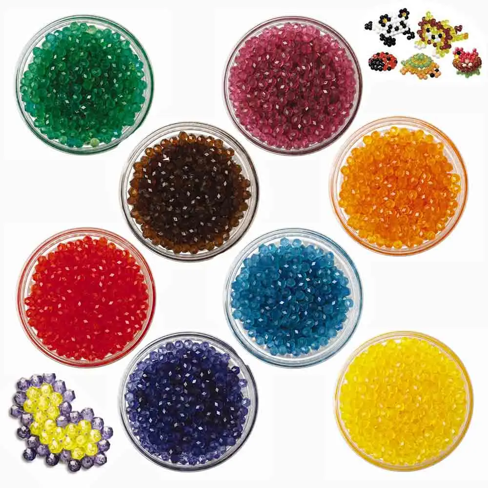 מוצר refill pack! Jewels Aqua beads 8 colors Jewel Deluxe Set Crystal Bead Craft Water Spray