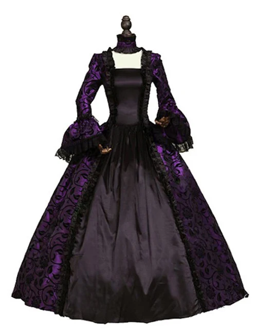Викторианский готический грузинский период платье Хэллоуин платье для Бала-маскарада Reaction одежда - Цвет: color5