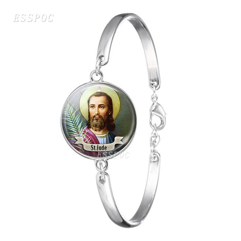 Браслет с кабошоном из стекла St Michael Круглый браслет религиозные украшения