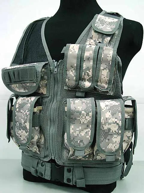 Люкс Airsoft тактический бой Сетки Жилет OD Цифровой ACU Camo BK камуфляж лесной CB MC